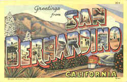 Greetings From San Bernardino Postcard