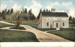 Macy House 1654, Whittiers Poem "The Exiles" Amesbury, MA Postcard Postcard Postcard