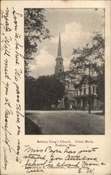 Bethany Cong'l Church, Union Block Foxboro, MA Postcard Postcard Postcard