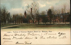 Factory of American Waltham Watch Company Massachusetts Postcard Postcard Postcard