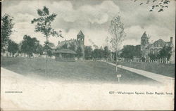 Washington Square Cedar Rapids, IA Postcard Postcard Postcard