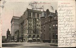 Wisconsin St. Looking East Postcard