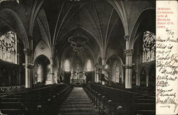 Interior, Cathedral, 10th & Douglas Postcard