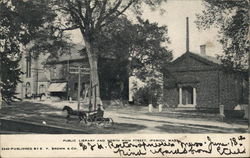 Public Library and North Main Street Postcard