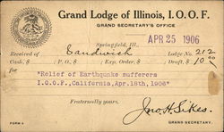 Grand Lodge of Illinois, IOOF Postcard