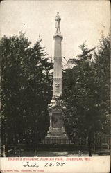 Soldier's Monument, Fountain Park Postcard