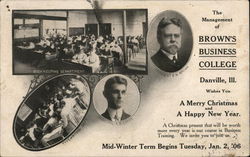 Brown's Business College Postcard