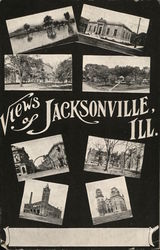 Views of Jacksonville, Ill. Illinois Postcard Postcard Postcard