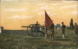 Soldiers With Cannon Postcard