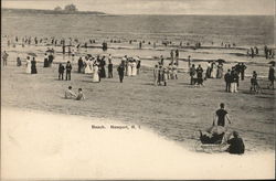 Beach Newport, RI Postcard Postcard Postcard