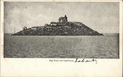 Egg Rock and Lighthouse Postcard