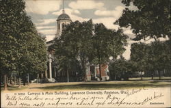 Campus & Main Building, Lawrence University Appleton, WI Postcard Postcard Postcard