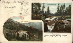 Typical Oregon Mining Scenes Postcard