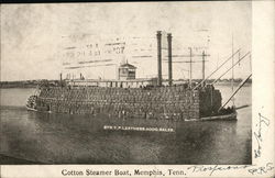 Cotton Steamer Boat Memphis, TN Postcard Postcard Postcard