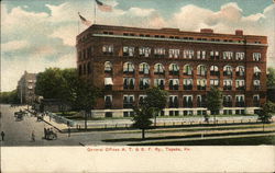 General Offices, Atchison, Topeka and Santa Fe Railway Kansas Postcard Postcard Postcard