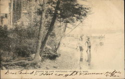 Fishing on Lake Pontoosuc Pittsfield, MA Postcard Postcard Postcard