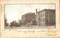 Looking Down Ellis Ave. Postcard