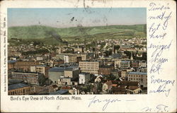 Bird's Eye View of North Adams, Mass. Postcard