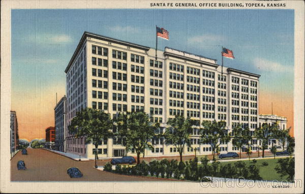 Santa Fe General Office Building Topeka, KS Postcard