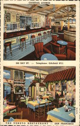 Veneto Restaurant San Francisco, CA Postcard Postcard Postcard