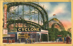 The Cyclone, Coney Island New York, NY Postcard Postcard Postcard