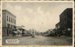 View of Business Section Postcard