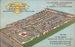 Mission Auto Court Postcard