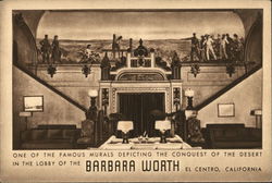 Mural in Lobby of the Barbara Worth Postcard