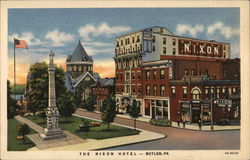 The Nixon Hotel Butler, PA Postcard Postcard Postcard