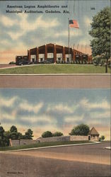 American Legion Ampitheatre and Municipal Auditorium Gadsden, AL Postcard Postcard Postcard