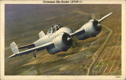 Grumman Sky-Rocket (XF5F-1) Air Force Postcard Postcard Postcard