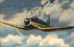 Vought-Sikorsky XF4U-1 Navy Fighter Postcard