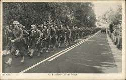 U.S. Infantry on the March Postcard