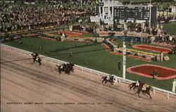 Kentucky Derby Race, Churchill Downs Louisville, KY Postcard Postcard Postcard