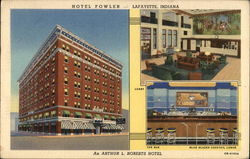 Hotel Fowler with Lobby and Bar Postcard