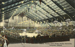 Interior, Purdue Field House, Purdue University Postcard