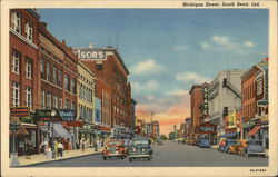 Michigan Street South Bend, IN Postcard Postcard Postcard