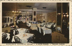 Harding's Colonial Room Postcard