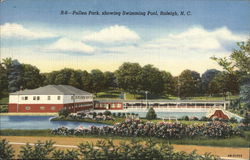 Pullen Park, Showing Swimming Pool Postcard