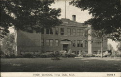 High School Three Oaks, MI Postcard Postcard Postcard