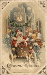 Christmas Greetings Children Postcard Postcard Postcard