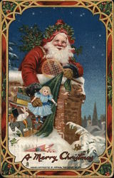 A Merry Christmas Santa Claus Postcard Postcard Postcard