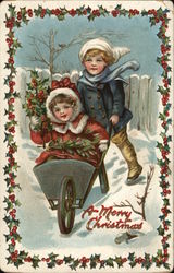 A Merry Christmas Children Postcard Postcard Postcard