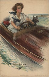 "Her First Mate" Speedboats Ralph Lester Postcard Postcard Postcard