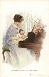 The Sweetest Music She Ever Heard Women Postcard Postcard Postcard