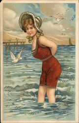 Vintage Bathing Beauty Postcard