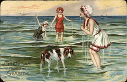 Greetings from the Seaside Swimsuits & Pinup Postcard Postcard Postcard