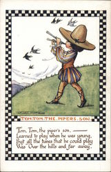 Tom Tom The Pipers Son Nursery Rhymes Postcard Postcard