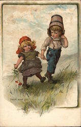 Jack and Jill Nursery Rhymes Postcard Postcard