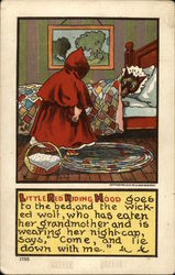 Little Red Riding Hood Nursery Rhymes Postcard Postcard Postcard